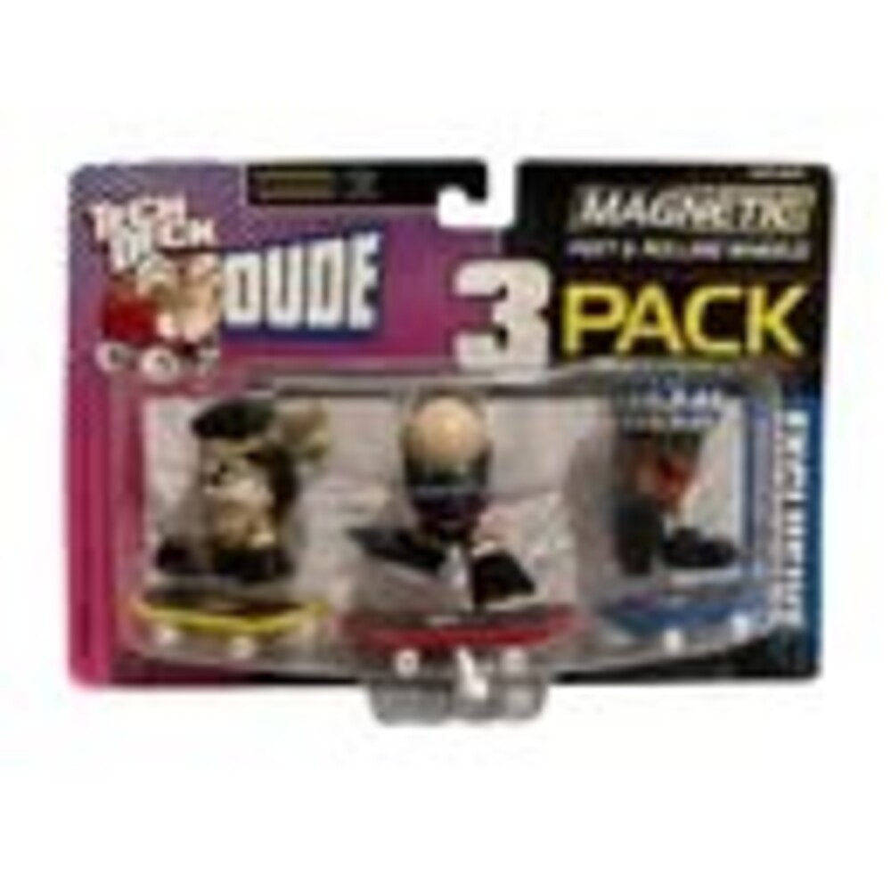 Tech Deck Dude Magna Series 2 3 Pack - New In Box 2002 John, Rick & Bull